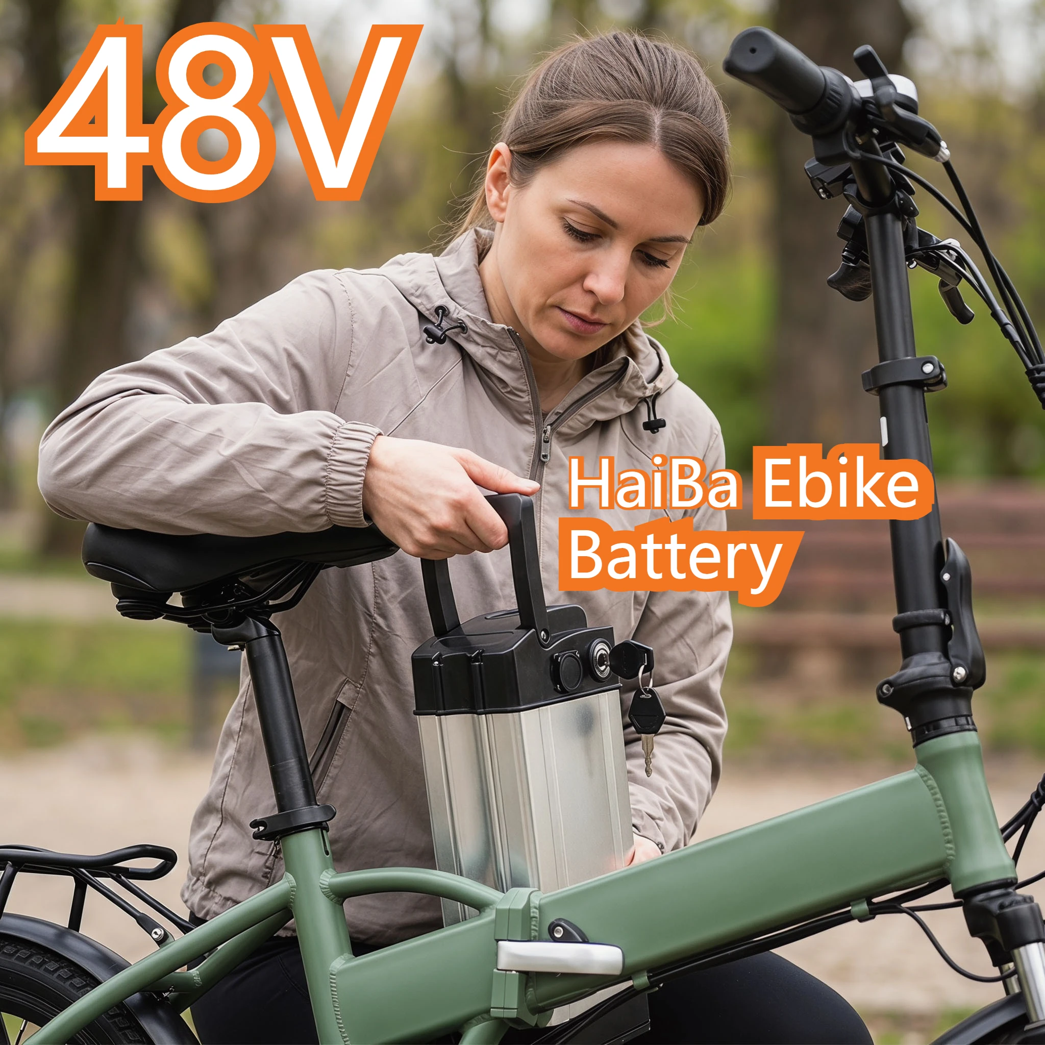 48V 10/15/20Ah HaiBa Li-ion Battery Pack Rechargeable Electric Bicycle E-Scooter Replacement Battery with Charger
48V 10/15/20Ah HaiBa Li-ion Battery Pack Rechargeable Electric Bicycle E-Scooter Replacement Battery with Charger