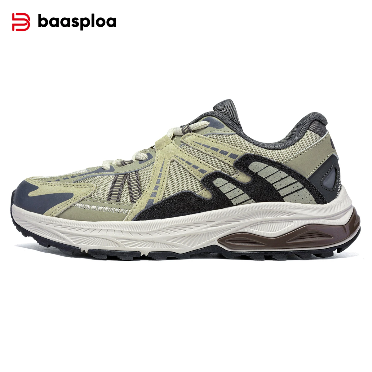 Baasploa Men Retro Running Shoes Mesh Breathable Leather Casual Sneakers Male Stability New Fashion Non-Slip Sport Shoes Lace-Up
Baasploa Men Retro Running Shoes Mesh Breathable Leather Casual Sneakers Male Stability New Fashion Non-Slip Sport Shoes Lace-Up