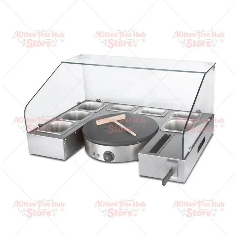 Pancake oven workbench Crepe Maker With Serving Station 1 Plate Non Stick Electric Pancake Making Machine
Pancake oven workbench Crepe Maker With Serving Station 1 Plate Non Stick Electric Pancake Making Machine