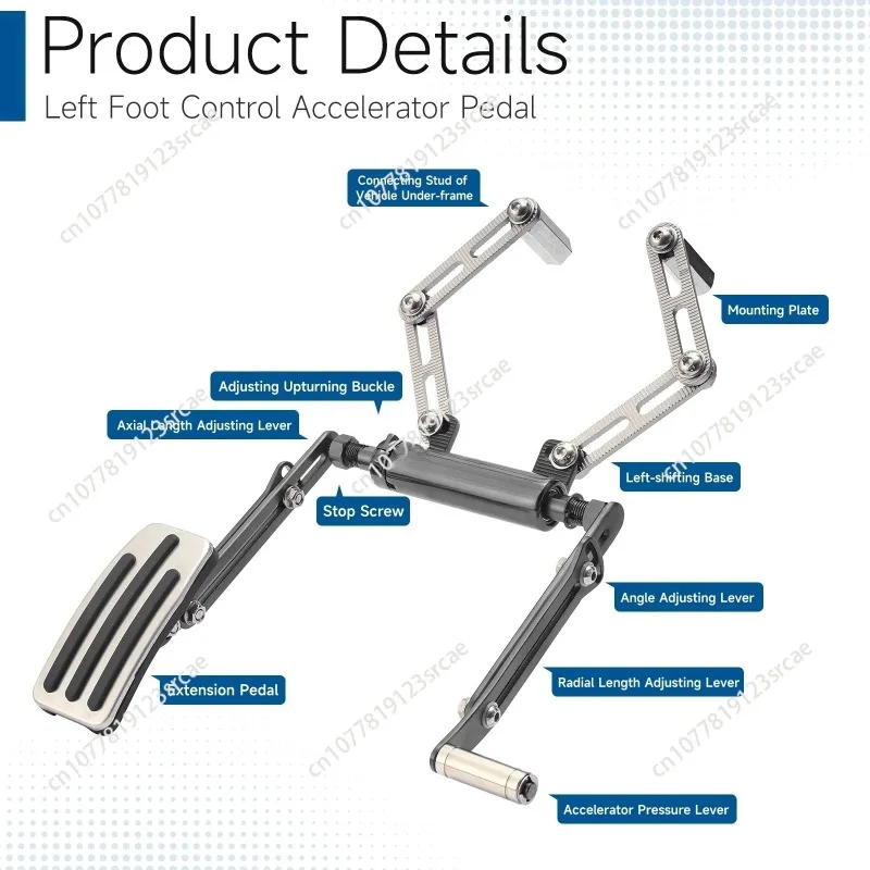 for Assisted driving, driving the car with the left foot accelerator pedal
for Assisted driving, driving the car with the left foot accelerator pedal
