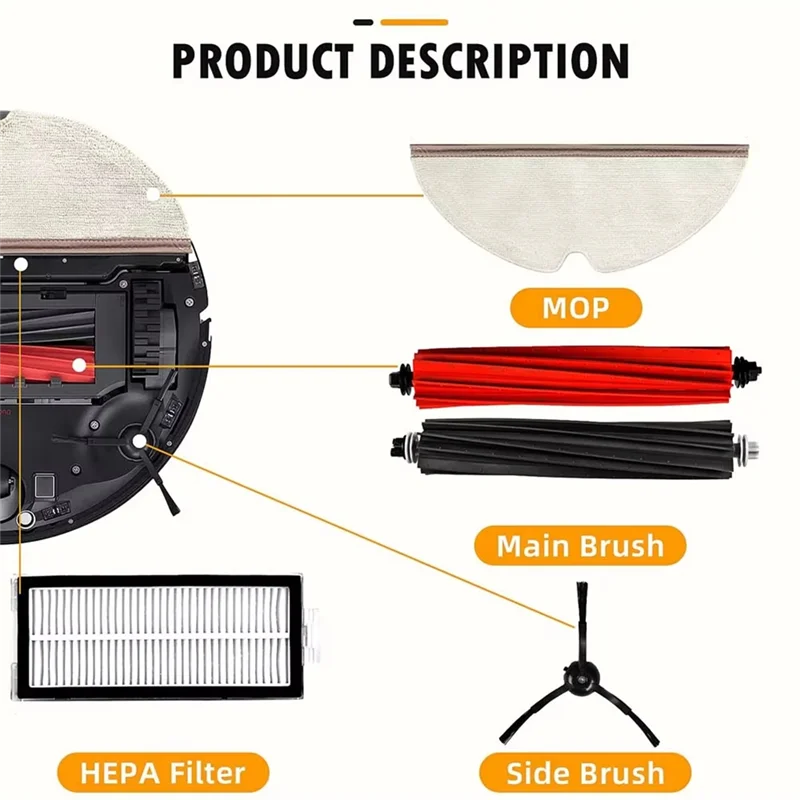 AT63-For Roborock Q8 Max/Q8 Max Plus/Q8 Max+/Q5 Pro/Q5 Pro+ Robot Part Main Side Brush Hepa Filter Mop Pad Dust Bag
AT63-For Roborock Q8 Max/Q8 Max Plus/Q8 Max+/Q5 Pro/Q5 Pro+ Robot Part Main Side Brush Hepa Filter Mop Pad Dust Bag
