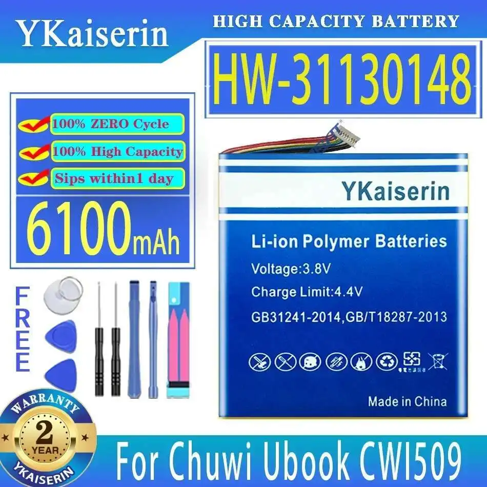 Аккумулятор для ноутбука HW-31130148 H-31130148P CWI509 6100 мАч для Chuwi Ubook CWI509 Tablet PC 7-проводной аккумулятор
Аккумулятор для ноутбука HW-31130148 H-31130148P CWI509 6100 мАч для Chuwi Ubook CWI509 Tablet PC 7-проводной аккумулятор
