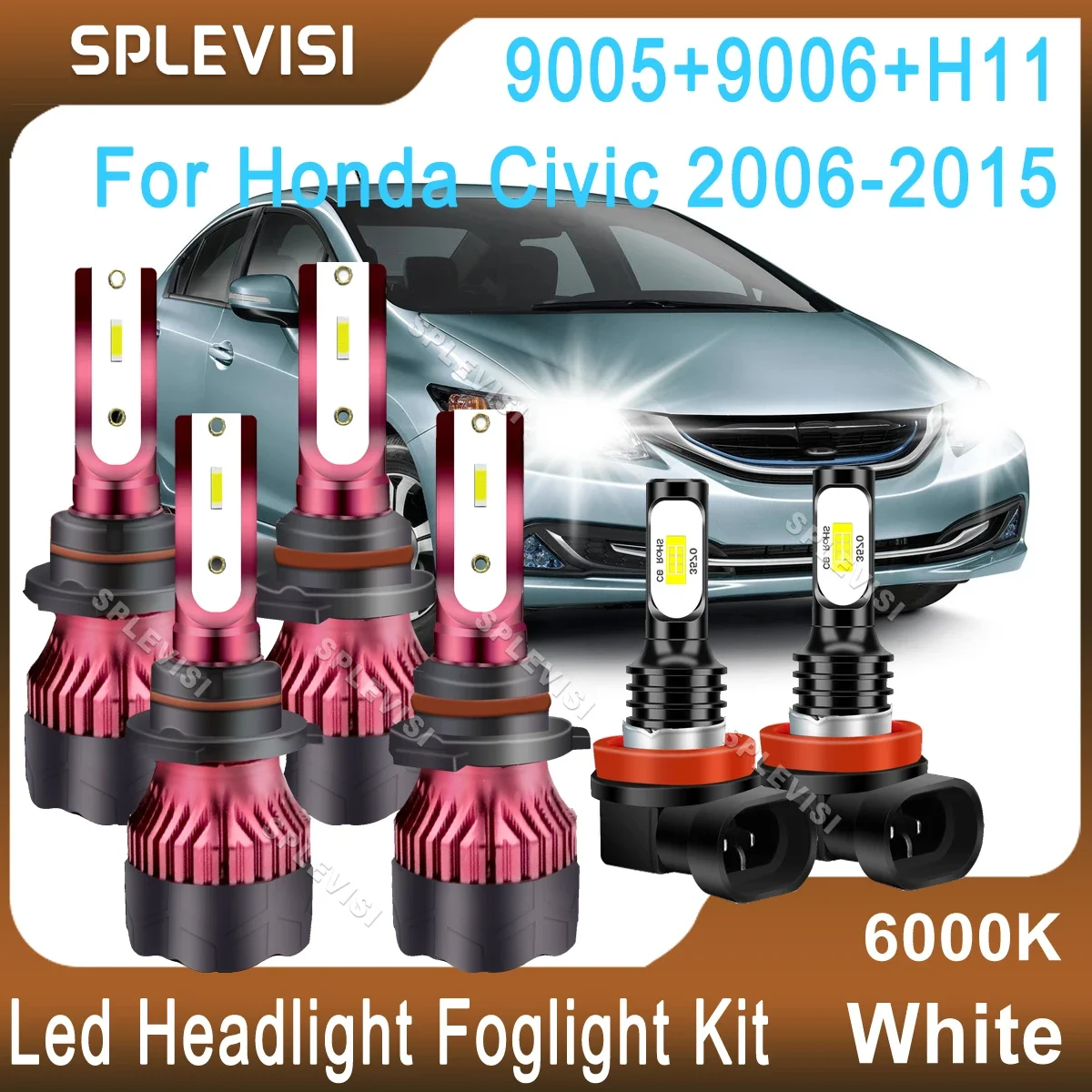 LED Headlight Fog Lamp Kit 9005 High 9006 Low H11 Foglight For Honda Civic 2006 2007 2008 2009 2010 2011 2012 2013 2014 2015
LED Headlight Fog Lamp Kit 9005 High 9006 Low H11 Foglight For Honda Civic 2006 2007 2008 2009 2010 2011 2012 2013 2014 2015