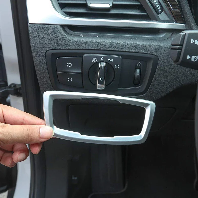For BMW X1 X2 F48 F47 2016-2022 ABS Silver Car Head Light Headlight Switch Button Cover Trim Car Accessories
For BMW X1 X2 F48 F47 2016-2022 ABS Silver Car Head Light Headlight Switch Button Cover Trim Car Accessories
