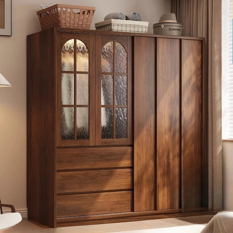 Шкаф с раздвижной дверью из массива дуба, мебель для дома в средневековом стиле, ретро, одна дверь до вершины, шкаф для одежды из закаленного стекла
Шкаф с раздвижной дверью из массива дуба, мебель для дома в средневековом стиле, ретро, одна дверь до вершины, шкаф для одежды из закаленного стекла