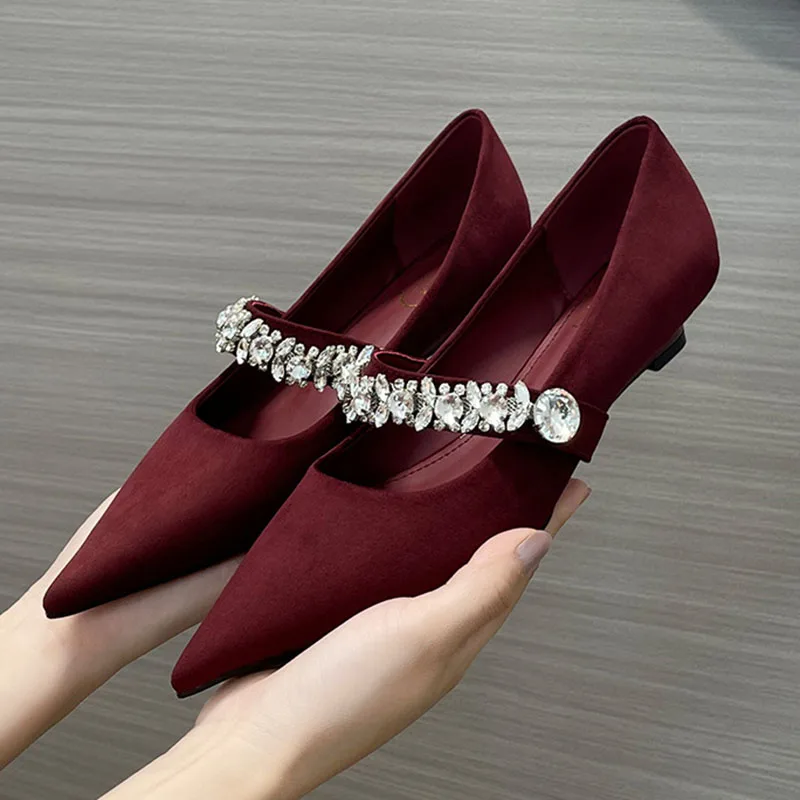 2025 New Fashionable and Versatile Solid Color Pointed Toe Women's Single Shoes with Rhinestone Decoration Slip-on Women's Shoes
2025 New Fashionable and Versatile Solid Color Pointed Toe Women's Single Shoes with Rhinestone Decoration Slip-on Women's Shoes