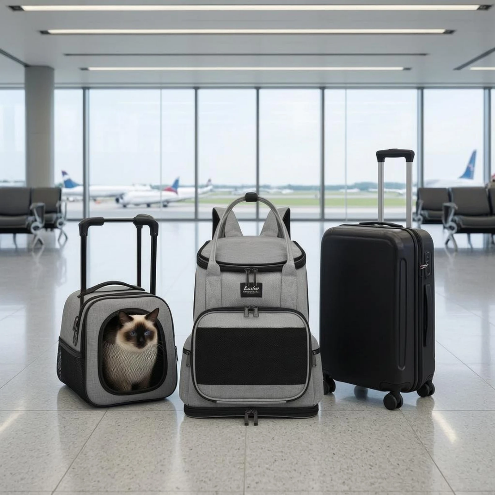 Pet Carrier Backpack Padded Shoulder Straps Mesh Pet Carrier Backpack Ventilated Zippered for Travel, Outdoor Use
Pet Carrier Backpack Padded Shoulder Straps Mesh Pet Carrier Backpack Ventilated Zippered for Travel, Outdoor Use