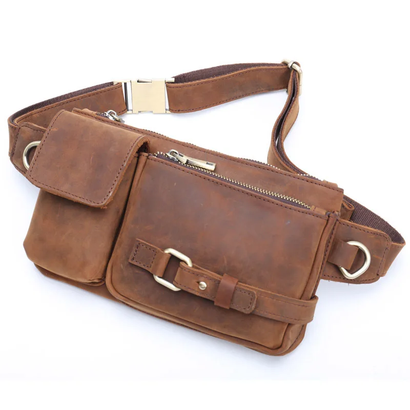 Men's Genuine Crazy Horse Leather Waist Bag Vintage Casual Crossbody Chest Pack, Multi-Functional Cowhide Phone Holder
Men's Genuine Crazy Horse Leather Waist Bag Vintage Casual Crossbody Chest Pack, Multi-Functional Cowhide Phone Holder