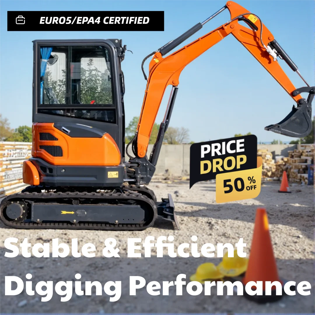 Factory Supply Euro 5 EPA4 Mini Excavator With Closed Cabin Air Conditioner Rubber Steel Track Hydraulic Small Digging Excavator
Factory Supply Euro 5 EPA4 Mini Excavator With Closed Cabin Air Conditioner Rubber Steel Track Hydraulic Small Digging Excavator