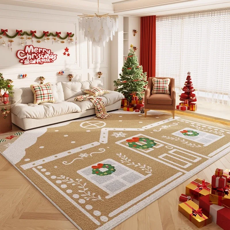 Christmas Living Room Carpet Warm Creative Snow House Pattern Bedroom Rug Large Area Soft Plush Fashionable Coffee Table Mats 러그
Christmas Living Room Carpet Warm Creative Snow House Pattern Bedroom Rug Large Area Soft Plush Fashionable Coffee Table Mats 러그