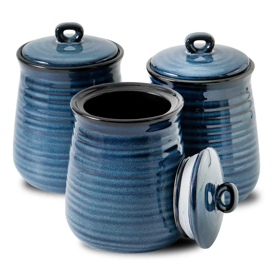 Керамические банки для хранения продуктов питания, набор кухонных канистр FL OZ размером 3,25 кухонных канистр с герметичными крышками, контейнерами для кофе, чая и сахара, Farmhouse Dec
Керамические банки для хранения продуктов питания, набор кухонных канистр FL OZ размером 3,25 кухонных канистр с герметичными крышками, контейнерами для кофе, чая и сахара, Farmhouse Dec