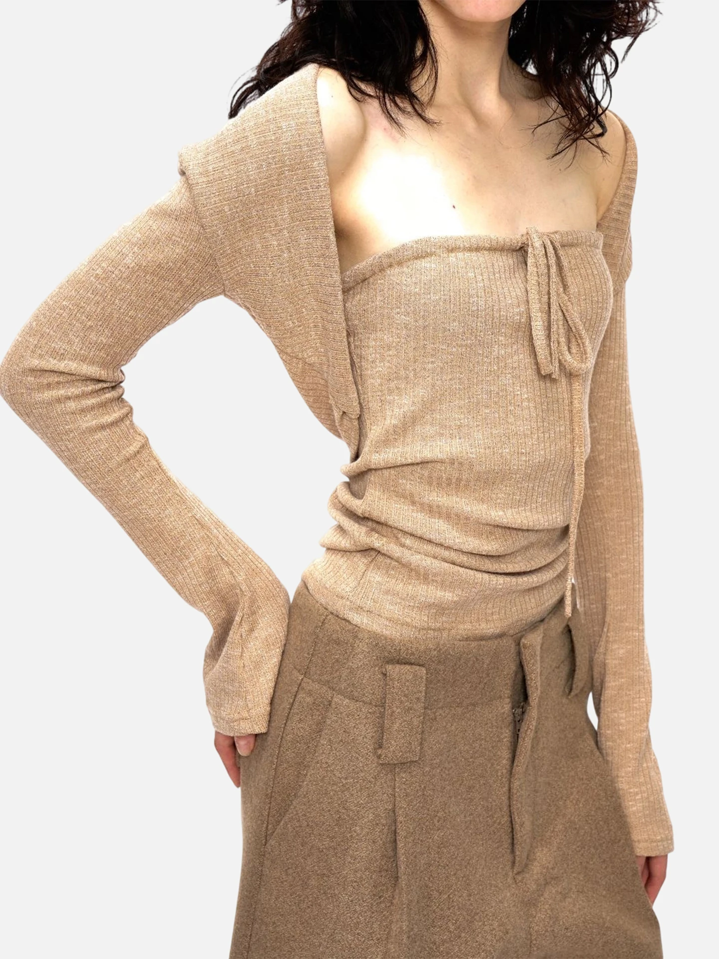 Ele Long Sve Wrap Ne Knitted Set with Dstring for Women Soft Sle Casual Faion Layered Aosphere New Model
Ele Long Sve Wrap Ne Knitted Set with Dstring for Women Soft Sle Casual Faion Layered Aosphere New Model