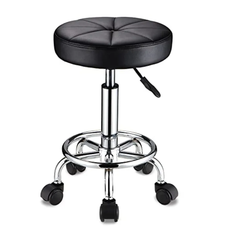 Round Rolling Stool with Wheels Height Adjustable Swivel Stool Chair for Spa Salon Massage Black
Round Rolling Stool with Wheels Height Adjustable Swivel Stool Chair for Spa Salon Massage Black