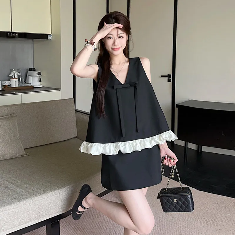 Advanced Temperament Set Sleeveless Loose Bow Vest Women's Summer High Waist Hip Hugging Skirt Two-piece Set
Advanced Temperament Set Sleeveless Loose Bow Vest Women's Summer High Waist Hip Hugging Skirt Two-piece Set