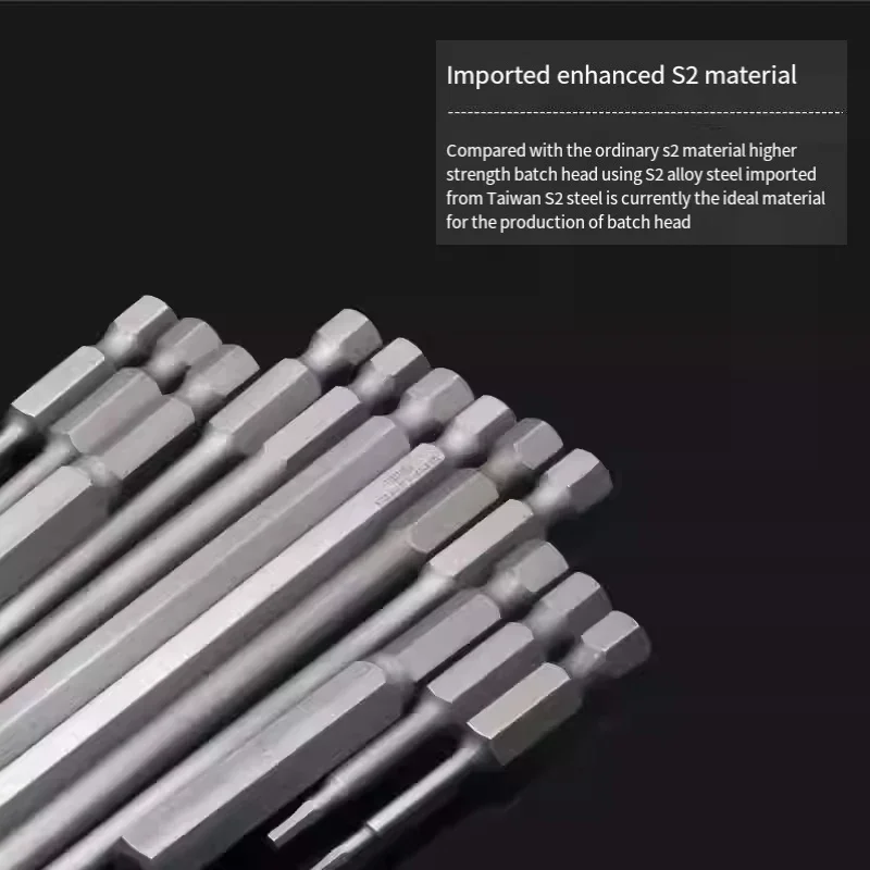 H1.5-H14 Hex Head Allen Wrench Drill Bit 50/65/100mm Electric Hex Screwdriver Bit Magnetic Batch Head Impact Screw Driver
H1.5-H14 Hex Head Allen Wrench Drill Bit 50/65/100mm Electric Hex Screwdriver Bit Magnetic Batch Head Impact Screw Driver