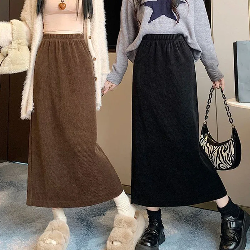 2025 Winter Thicken Corduroy Skirts for Women Korean High Waist Velvet Lined Skirts Woamn Casual Solid Color A Line Skirt Female
2025 Winter Thicken Corduroy Skirts for Women Korean High Waist Velvet Lined Skirts Woamn Casual Solid Color A Line Skirt Female