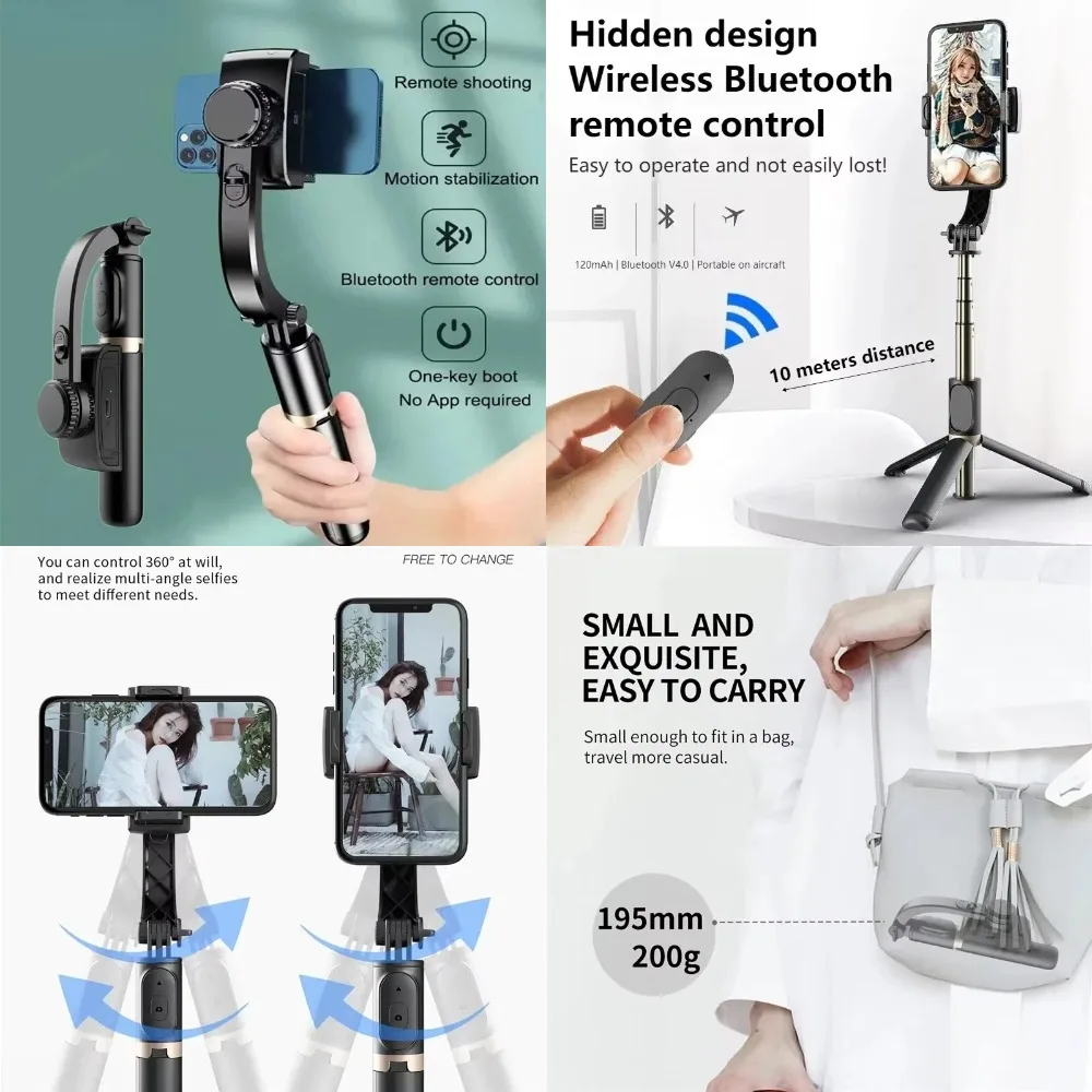 tynae Q08 Mobile Phone Holder Video Stabilizer Bluetooth Selfie Stick Tripod Gimbal Stabilizer for IPhone 15 Samsung Xiaomi Live
tynae Q08 Mobile Phone Holder Video Stabilizer Bluetooth Selfie Stick Tripod Gimbal Stabilizer for IPhone 15 Samsung Xiaomi Live