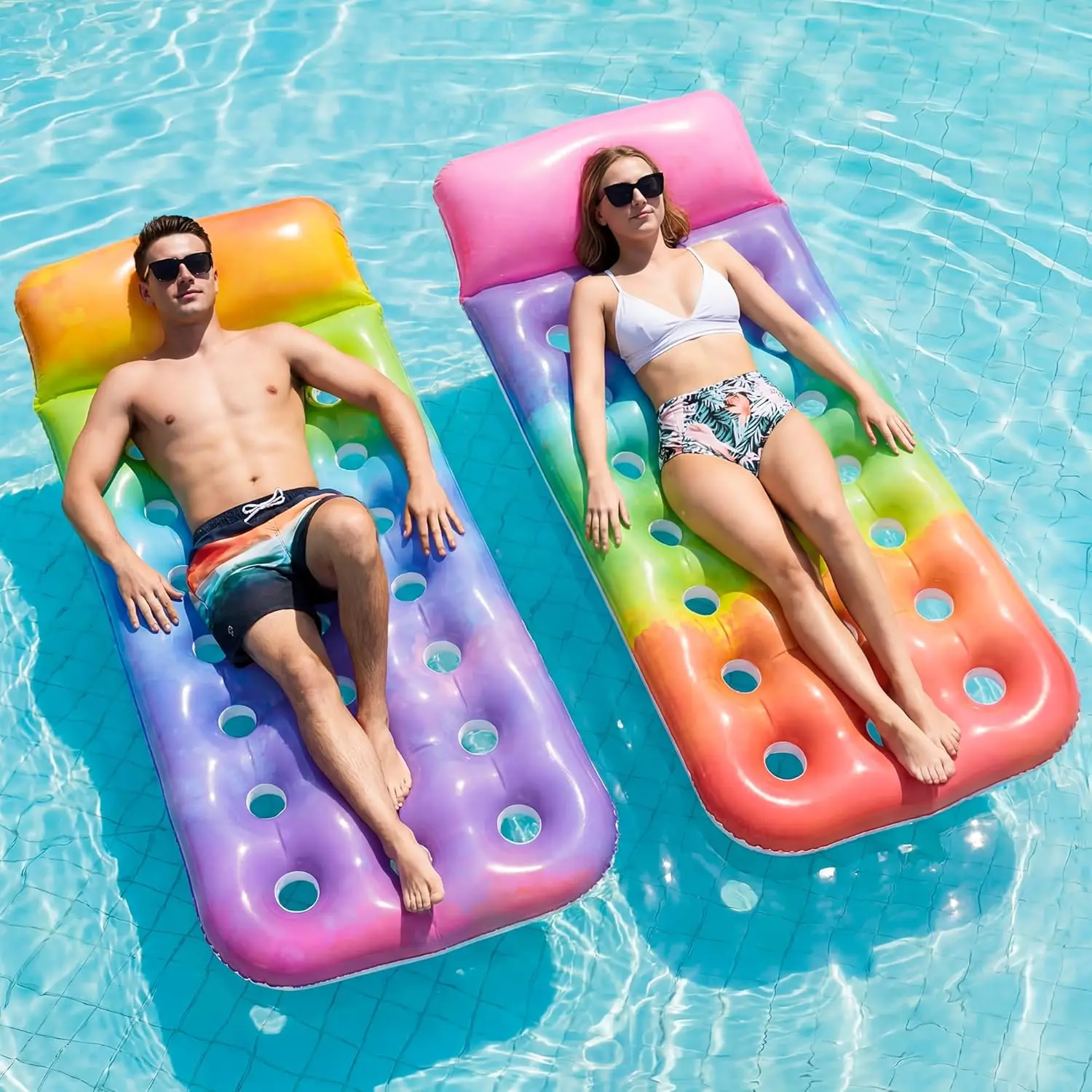 Inflatable Pool Floats Adults, Pool Floats Adult Heavy Duty, Floating Lounger Pool Floaties for Adults, Pool Rafts for Sum
Inflatable Pool Floats Adults, Pool Floats Adult Heavy Duty, Floating Lounger Pool Floaties for Adults, Pool Rafts for Sum