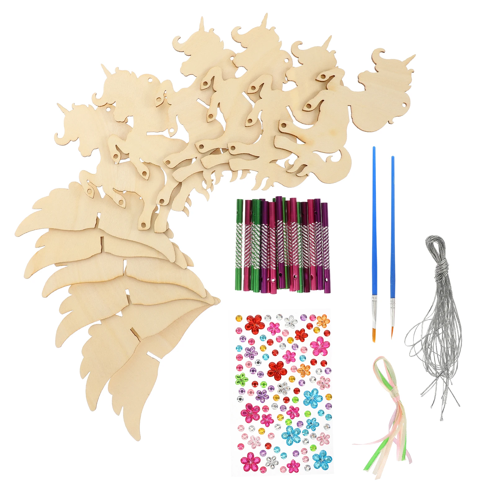 24 Pieces DIY Wooden Wind Chimes H made Unicorn Decor Kit Balcony Garden Party Supplies Unfinished Wood Craft Material 
24 Pieces DIY Wooden Wind Chimes H made Unicorn Decor Kit Balcony Garden Party Supplies Unfinished Wood Craft Material