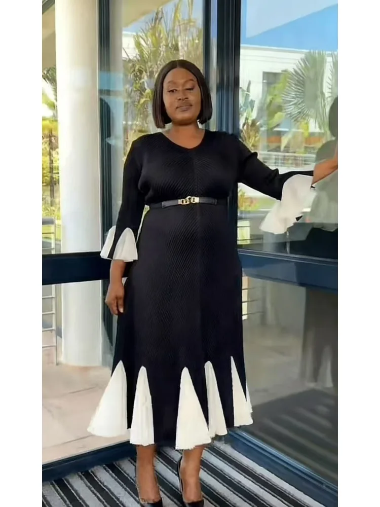 Miyake Pleated Loose Dress Fashion Color Matching Temperament V-neck 2025 New Women's Clothing Loose and Elegant Long Dress
Miyake Pleated Loose Dress Fashion Color Matching Temperament V-neck 2025 New Women's Clothing Loose and Elegant Long Dress