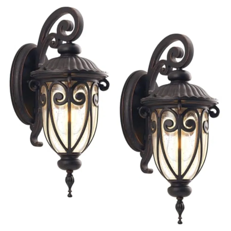 18 Inch Outdoor Porch Wall Lights Mount for Patio, Bronze Exterior Wall Lantern for House Front Door, 2 Pack Outside Sconce Lig
18 Inch Outdoor Porch Wall Lights Mount for Patio, Bronze Exterior Wall Lantern for House Front Door, 2 Pack Outside Sconce Lig