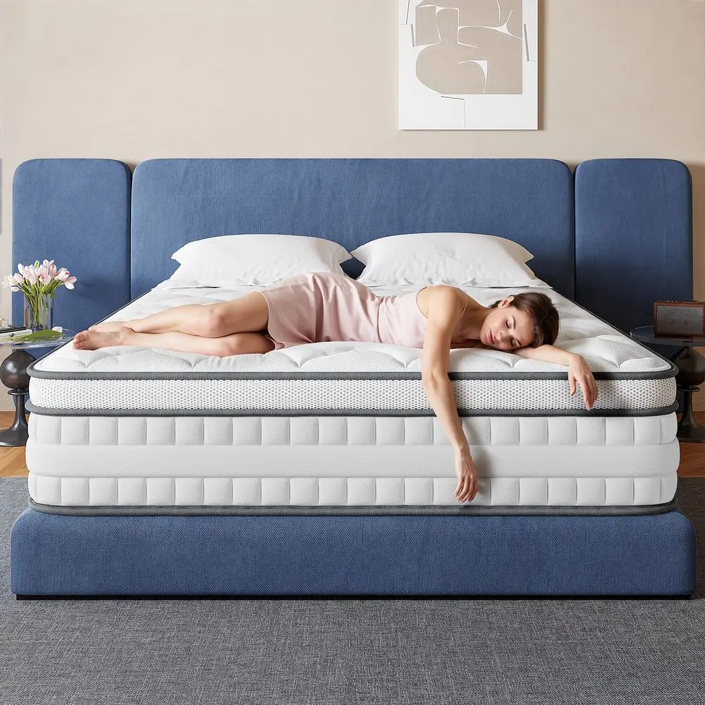 King Hybrid Mattress, 12 Inch King Size Mattresses in a Box, Memory Foam amp Individual Pocket Innerspring for Pressure Relief
King Hybrid Mattress, 12 Inch King Size Mattresses in a Box, Memory Foam amp Individual Pocket Innerspring for Pressure Relief