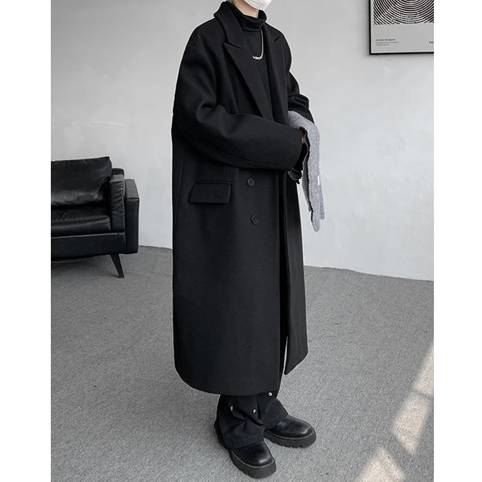 Мужское зимнее шерстяное пальто средней длины с хлопковой подкладкой в корейском стиле, модная молодежная верхняя одежда
Мужское зимнее шерстяное пальто средней длины с хлопковой подкладкой в корейском стиле, модная молодежная верхняя одежда