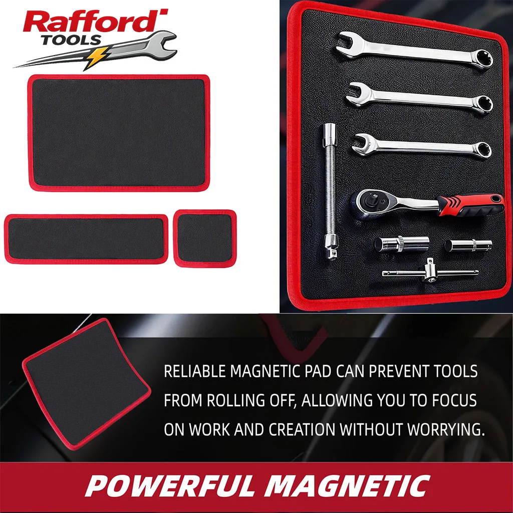 Rafford3-Piece Magnetic Tool Mat Set – PVC, strong magnet, non-slip, organize tools easily
Rafford3-Piece Magnetic Tool Mat Set – PVC, strong magnet, non-slip, organize tools easily
