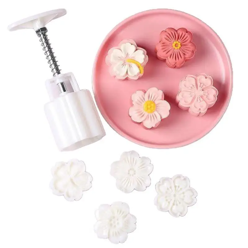 Food Safe Hand Press Flower Shaped Pastry Mold Multiple Stamps Non Stick Surface For Home Baking Mooncakes Desserts Yam Cakes
Food Safe Hand Press Flower Shaped Pastry Mold Multiple Stamps Non Stick Surface For Home Baking Mooncakes Desserts Yam Cakes