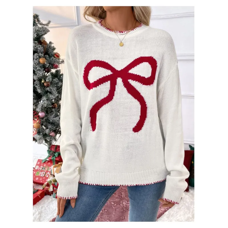 2024 Autumn and winter new fashionable loose long sleeved round neck Christmas casual sweater for women
2024 Autumn and winter new fashionable loose long sleeved round neck Christmas casual sweater for women