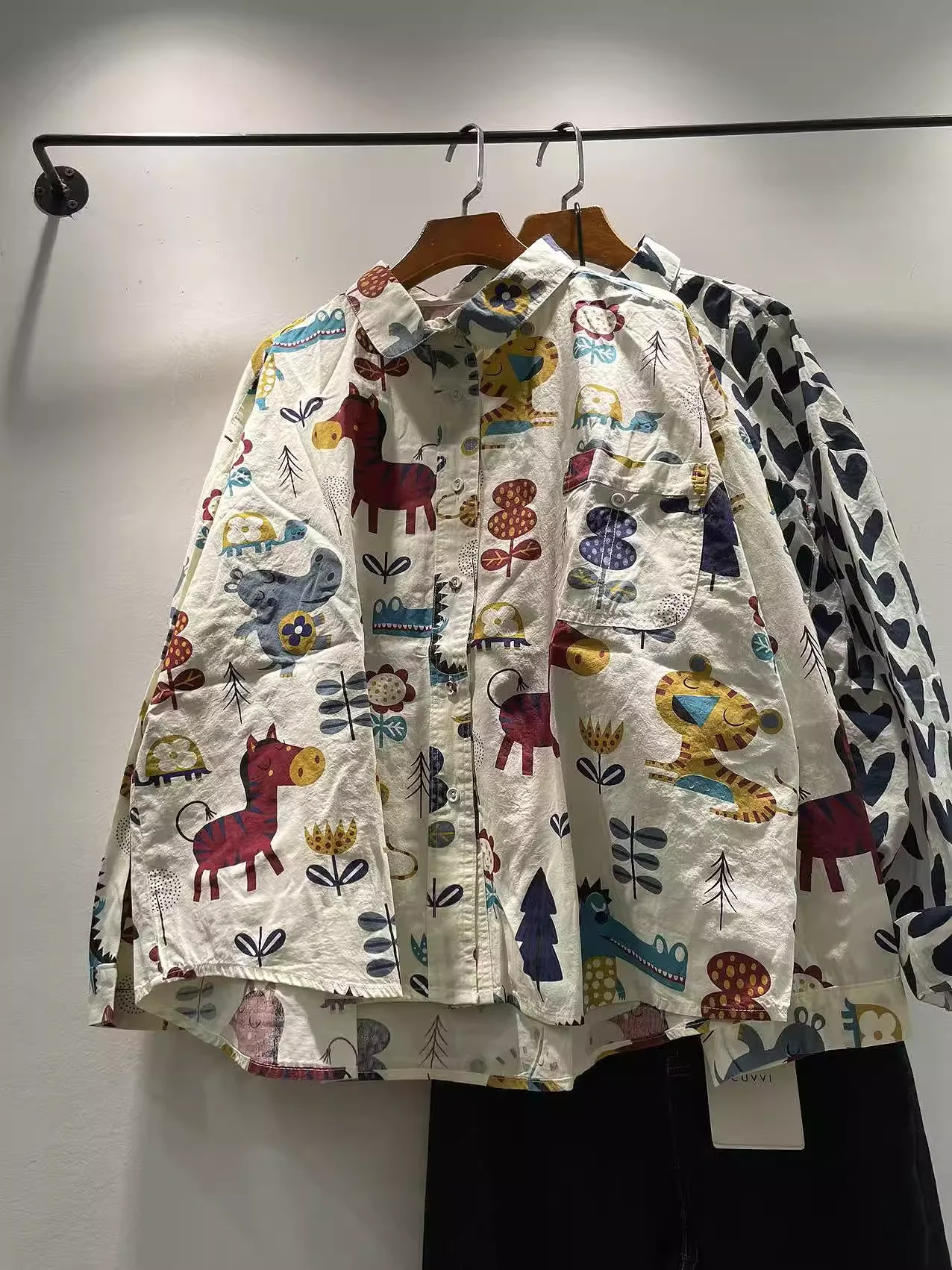 Bust 134cm Original Harajuku Fashion Cartoon Horse Tiger Print Shirts and Blouses for Women Pure Cotton Long Sleeve Tops
Bust 134cm Original Harajuku Fashion Cartoon Horse Tiger Print Shirts and Blouses for Women Pure Cotton Long Sleeve Tops