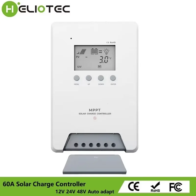 Контроллер заряда солнечной батареи HELIOTEC 60A MPPT 12 В 24 В 48 В Регулятор заряда батареи
Контроллер заряда солнечной батареи HELIOTEC 60A MPPT 12 В 24 В 48 В Регулятор заряда батареи