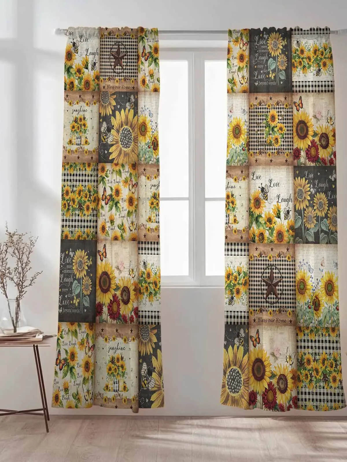 Sunflower Bee Barn Star Plaid Tulle Sheer Curtains for Living Room Bedroom Kitchen Decoration Voile Organza Curtains
Sunflower Bee Barn Star Plaid Tulle Sheer Curtains for Living Room Bedroom Kitchen Decoration Voile Organza Curtains