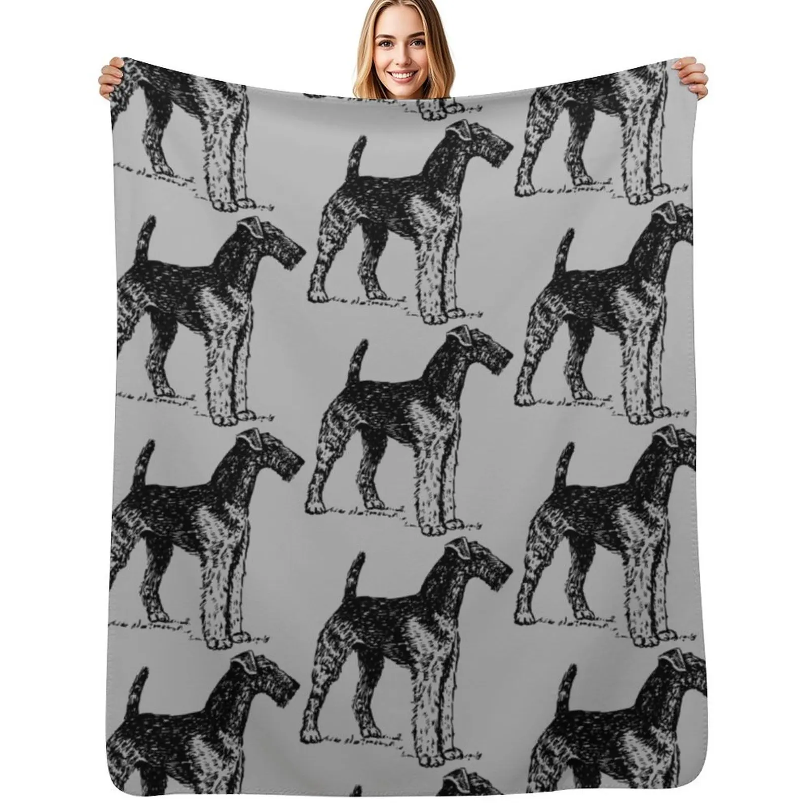 Airedale Terrier Throw Blanket Outdoor Soft Blanket for Picnic Beach Camping
Airedale Terrier Throw Blanket Outdoor Soft Blanket for Picnic Beach Camping