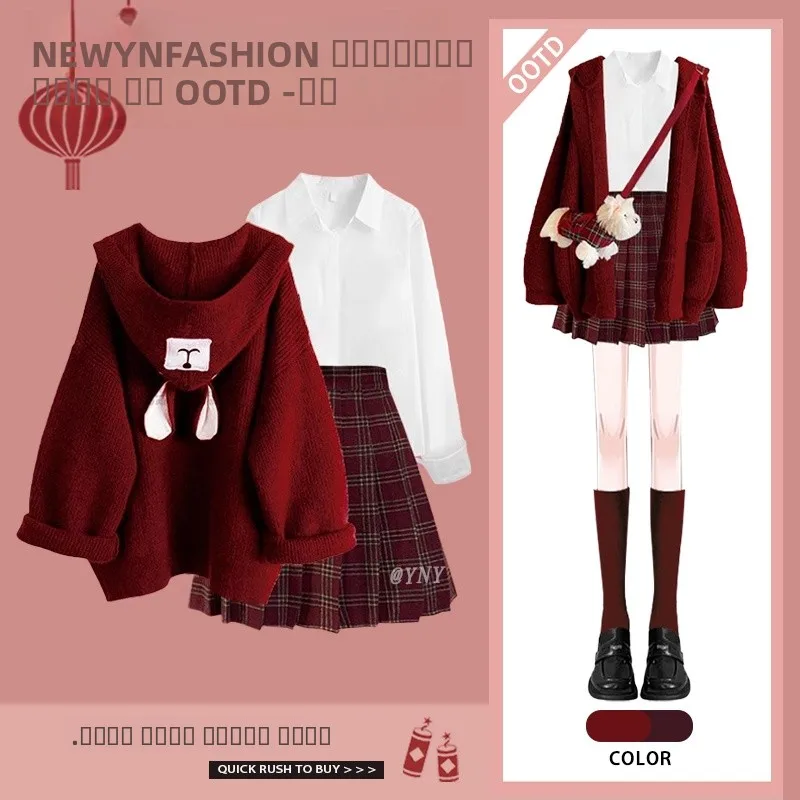 Красный трикотаж, верхняя одежда, женская базовая юбка с высокой талией, клетчатая юбка, комплект из футболки, длинный воротник све, пуговицы Dr Code
Красный трикотаж, верхняя одежда, женская базовая юбка с высокой талией, клетчатая юбка, комплект из футболки, длинный воротник све, пуговицы Dr Code