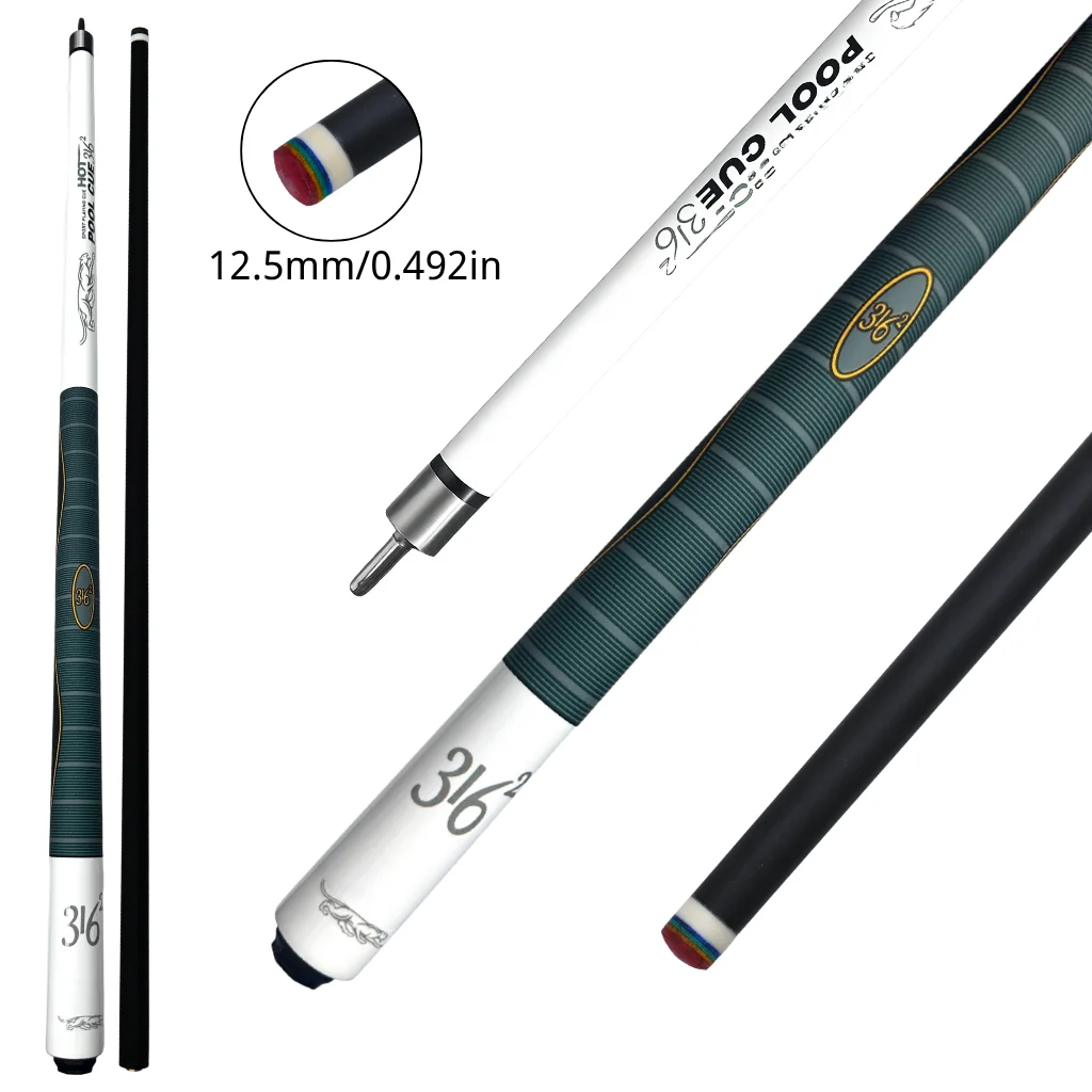 58" 2-Piece Fiberglass Pool Cue | Low Deflection Warp-Resistant Shaft | 12.5mm Rainbow Tip | Anti-Slip Grip for 8-Ball/9-Ball
58" 2-Piece Fiberglass Pool Cue | Low Deflection Warp-Resistant Shaft | 12.5mm Rainbow Tip | Anti-Slip Grip for 8-Ball/9-Ball