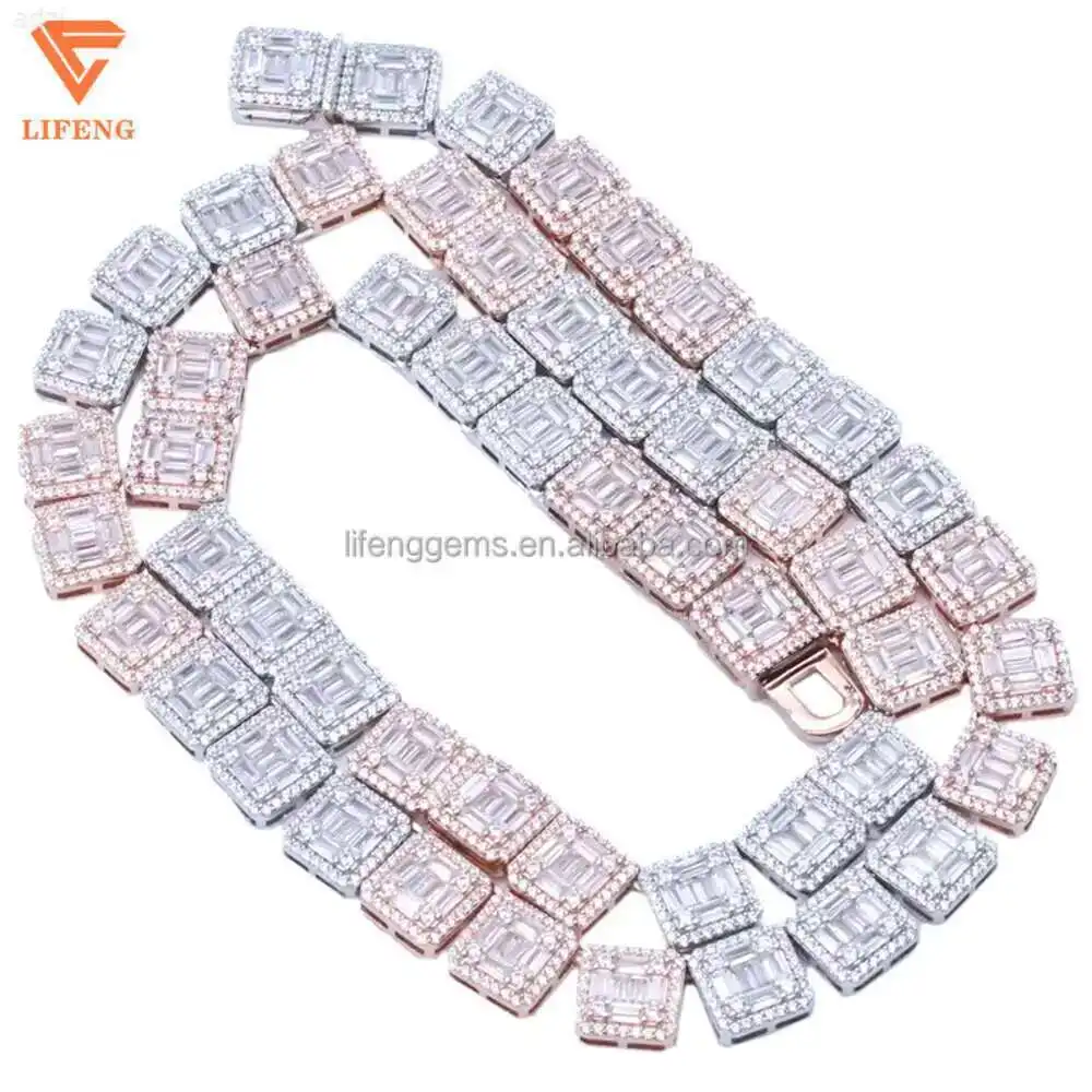 Lifeng Jewelry Style Luxury Iced Out Moissanite Cuban Chain Two Tone Silver Pass Diamond Tester Letter Cuban Necklace Chain
Lifeng Jewelry Style Luxury Iced Out Moissanite Cuban Chain Two Tone Silver Pass Diamond Tester Letter Cuban Necklace Chain