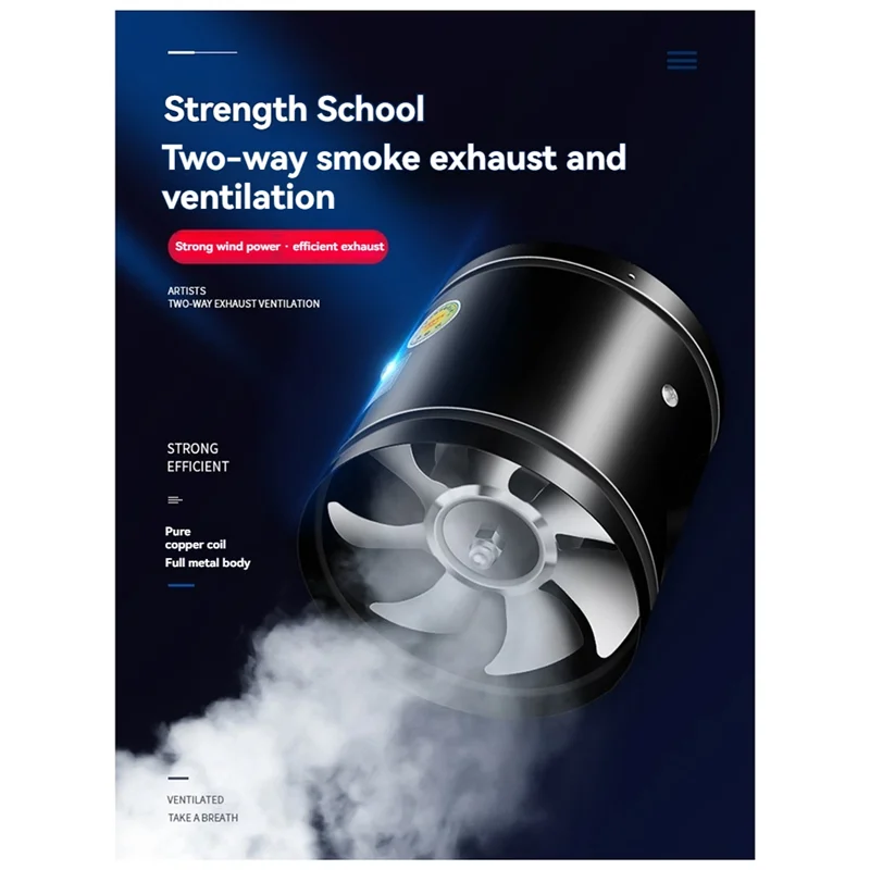 AA21-Low Decibel Quiet Voice Super Suction Draft Fan Pipeline Exhaust Ventilator Exhaust Fan Duct Ventilation Blower Fans
AA21-Low Decibel Quiet Voice Super Suction Draft Fan Pipeline Exhaust Ventilator Exhaust Fan Duct Ventilation Blower Fans
