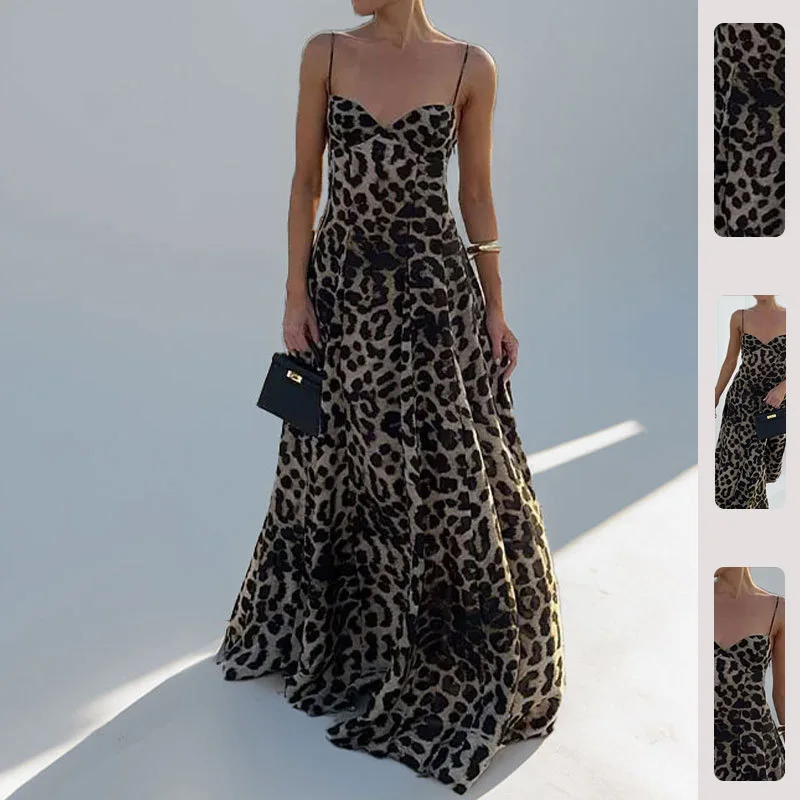 FL 2026 Summer New Women Fashion Sexy Leopard Print Spaghetti Strap Dress Soft Light Breathable Chic Daily Casual Beach Holiday
FL 2026 Summer New Women Fashion Sexy Leopard Print Spaghetti Strap Dress Soft Light Breathable Chic Daily Casual Beach Holiday