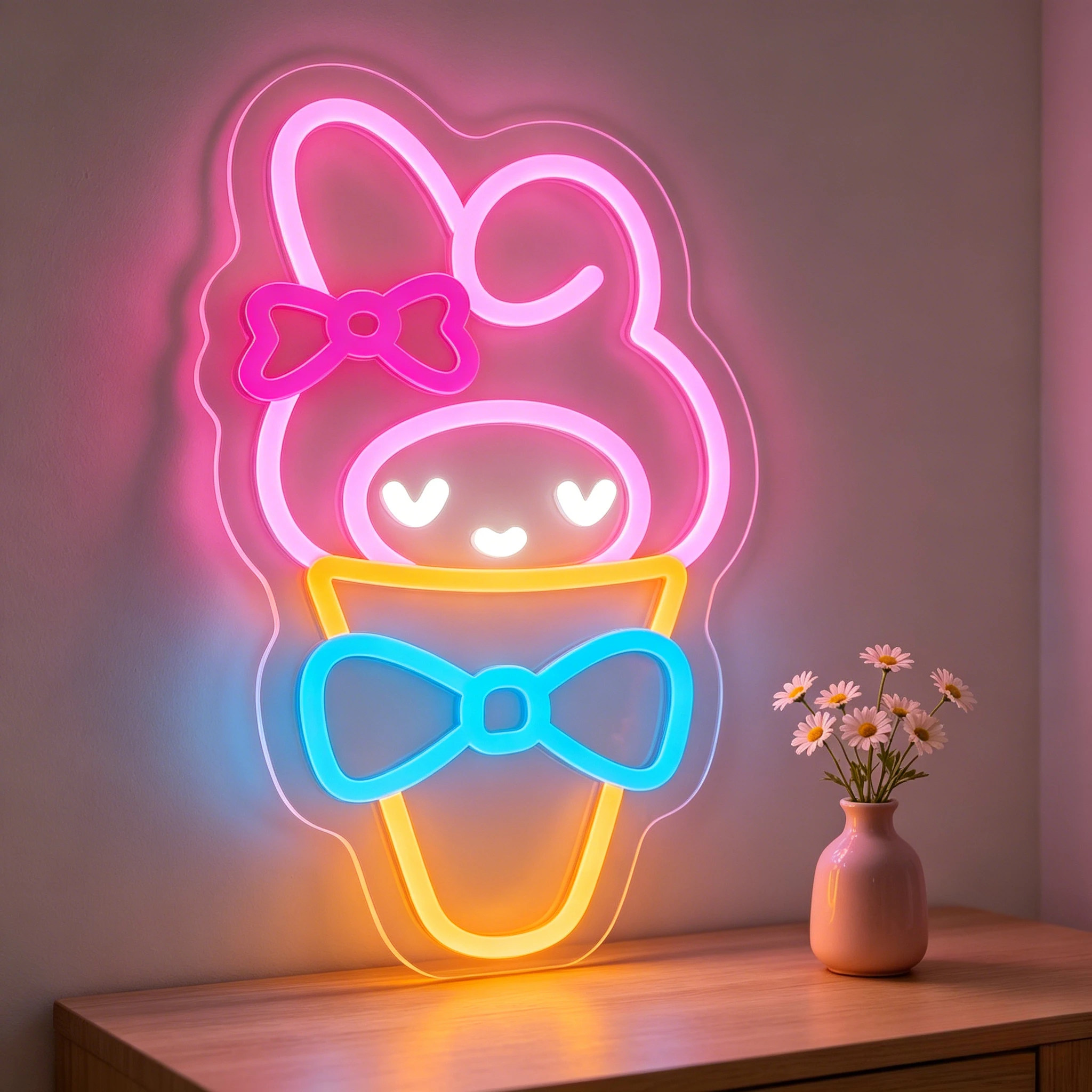 My Melody Ice Cream LED Neon Sign Wall Art Dimmable Night Light for Kid Room Kitchen Dessert Shop Cafe Birthday Party Decor Gift
My Melody Ice Cream LED Neon Sign Wall Art Dimmable Night Light for Kid Room Kitchen Dessert Shop Cafe Birthday Party Decor Gift