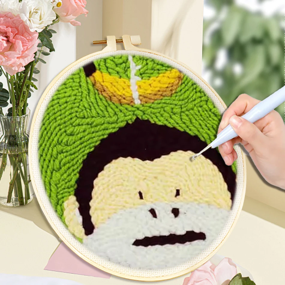 Cartoon Punch Needle Embroidery Kit for Adults Kids Monkey Animal Design Punch Embroidery Hoops for Handmade Craft Kit 20x20cm
Cartoon Punch Needle Embroidery Kit for Adults Kids Monkey Animal Design Punch Embroidery Hoops for Handmade Craft Kit 20x20cm