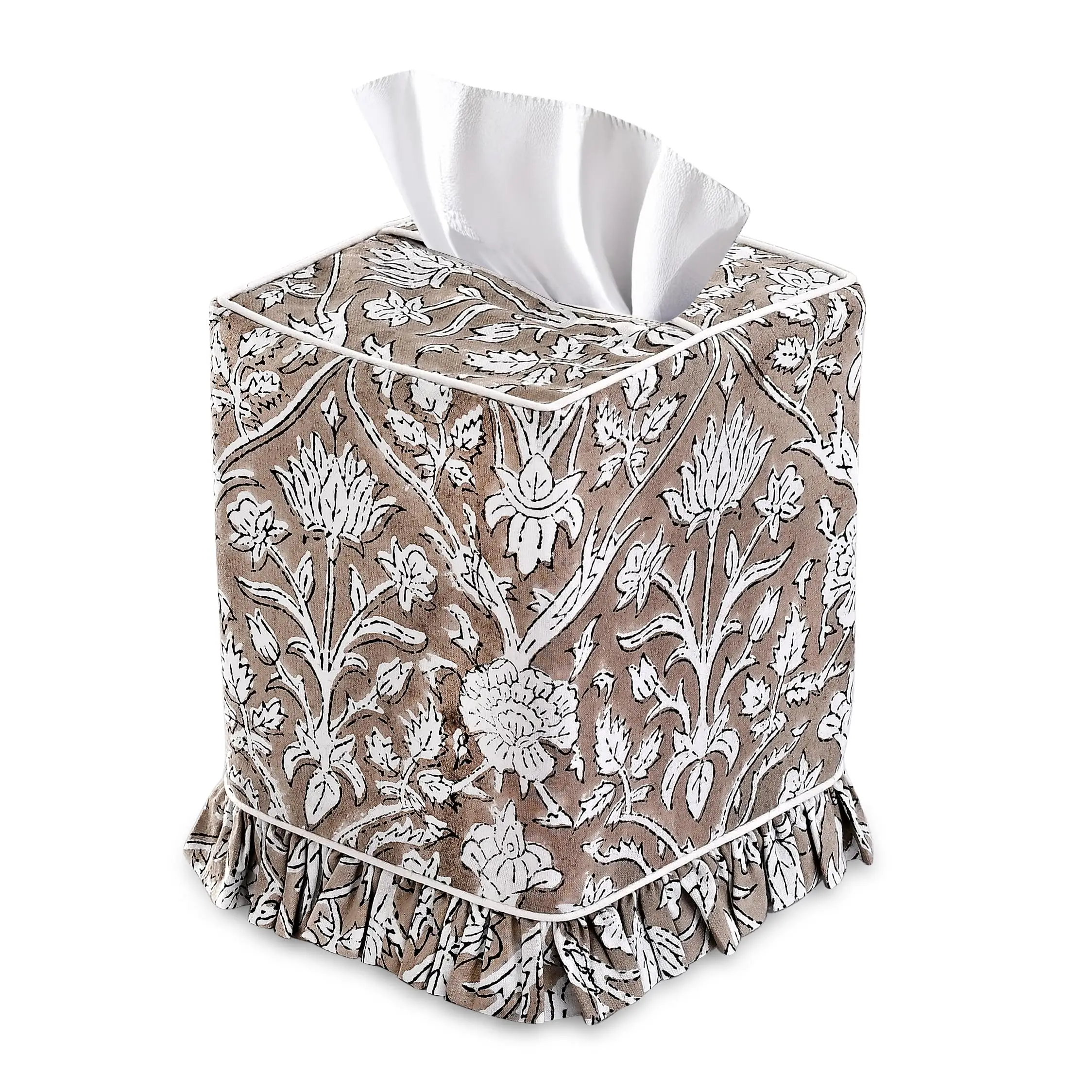 Handmade Cotton Floral Block Print Tissue Box Cover With Ruffled Trim For Living Room Bedroom Bathroom And Kitchen Decor
Handmade Cotton Floral Block Print Tissue Box Cover With Ruffled Trim For Living Room Bedroom Bathroom And Kitchen Decor