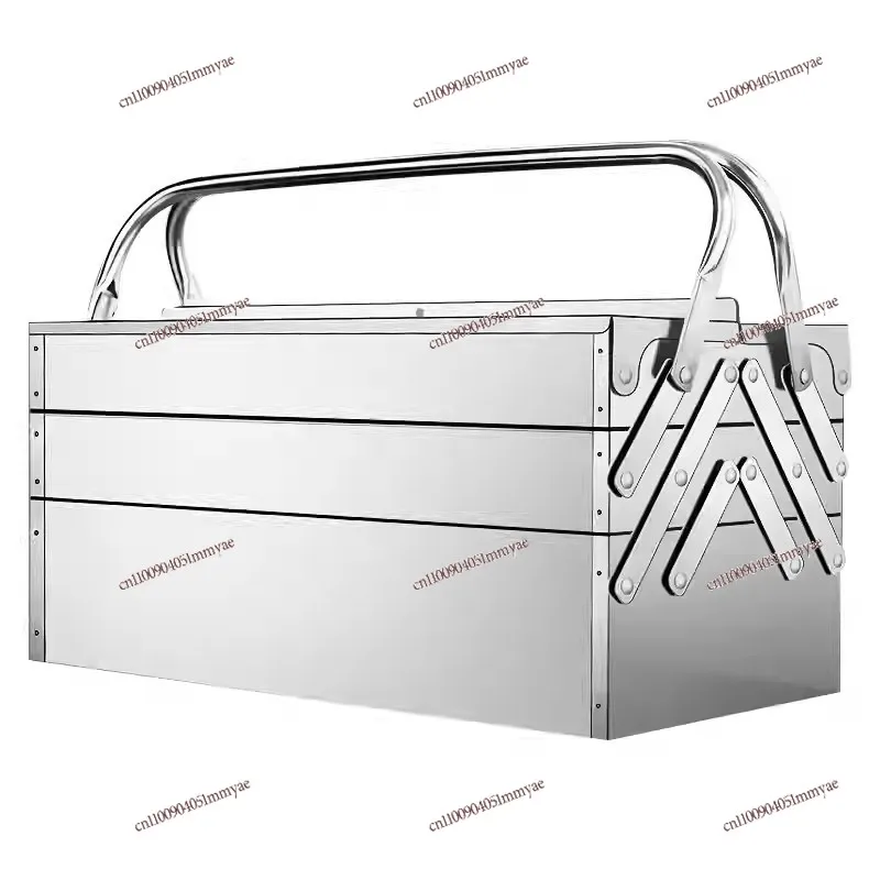 Thickened Stainless Steel Toolbox Three-layer Folding Household Industrial Grade Storage Portable Finishing Box Multifunctional
Thickened Stainless Steel Toolbox Three-layer Folding Household Industrial Grade Storage Portable Finishing Box Multifunctional