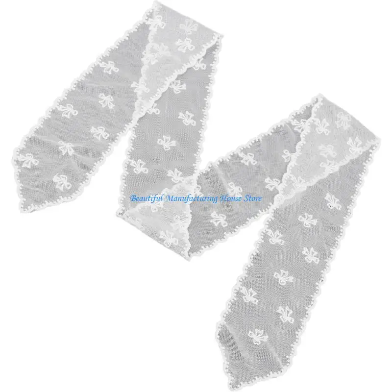 E56A Lace Scarf Hairband Embroidery Hairband Multiuse Scarf Wrap for Special Event
E56A Lace Scarf Hairband Embroidery Hairband Multiuse Scarf Wrap for Special Event