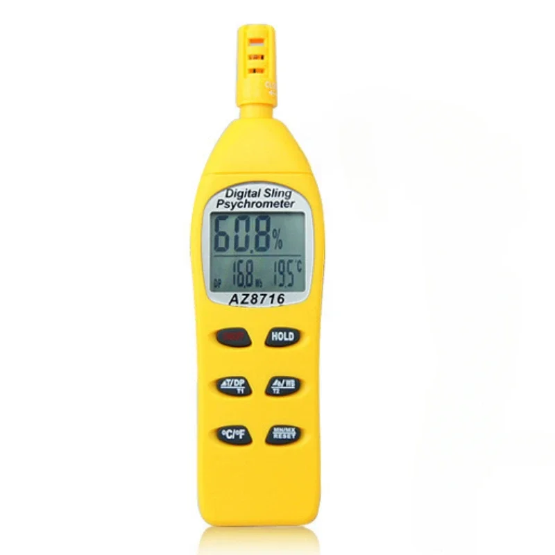AZ8716 Handheld Digital Pocket Type Hygro-Thermometer dew point temperature wet ball detector Psychrometer High-precision
AZ8716 Handheld Digital Pocket Type Hygro-Thermometer dew point temperature wet ball detector Psychrometer High-precision