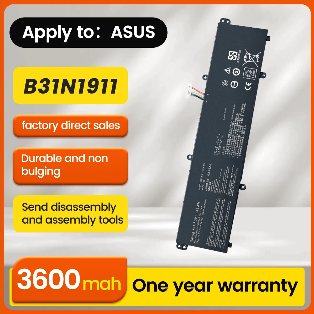 Аккумуляторная батарея BNN B31N1911 C31N1911 для Asus VivoBook Flip 14 TM420IA M143DA-EK158T X413FF AX200NGW X413FF
Аккумуляторная батарея BNN B31N1911 C31N1911 для Asus VivoBook Flip 14 TM420IA M143DA-EK158T X413FF AX200NGW X413FF