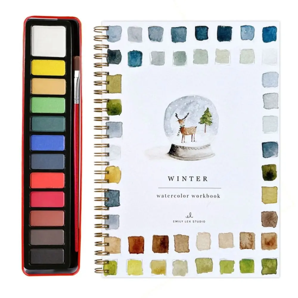 Beginner-Friendly Watercolor Workbook with Paint Brush With Color Palette 12 Colors Watercolor Paint Set
Beginner-Friendly Watercolor Workbook with Paint Brush With Color Palette 12 Colors Watercolor Paint Set