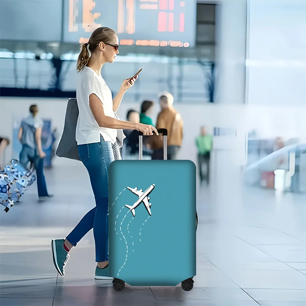 1PC White Airplane Print Luggage Cover for luggage sizes 18-32 inches; dust and elastic travel accessories to effectively pro
1PC White Airplane Print Luggage Cover for luggage sizes 18-32 inches; dust and elastic travel accessories to effectively pro