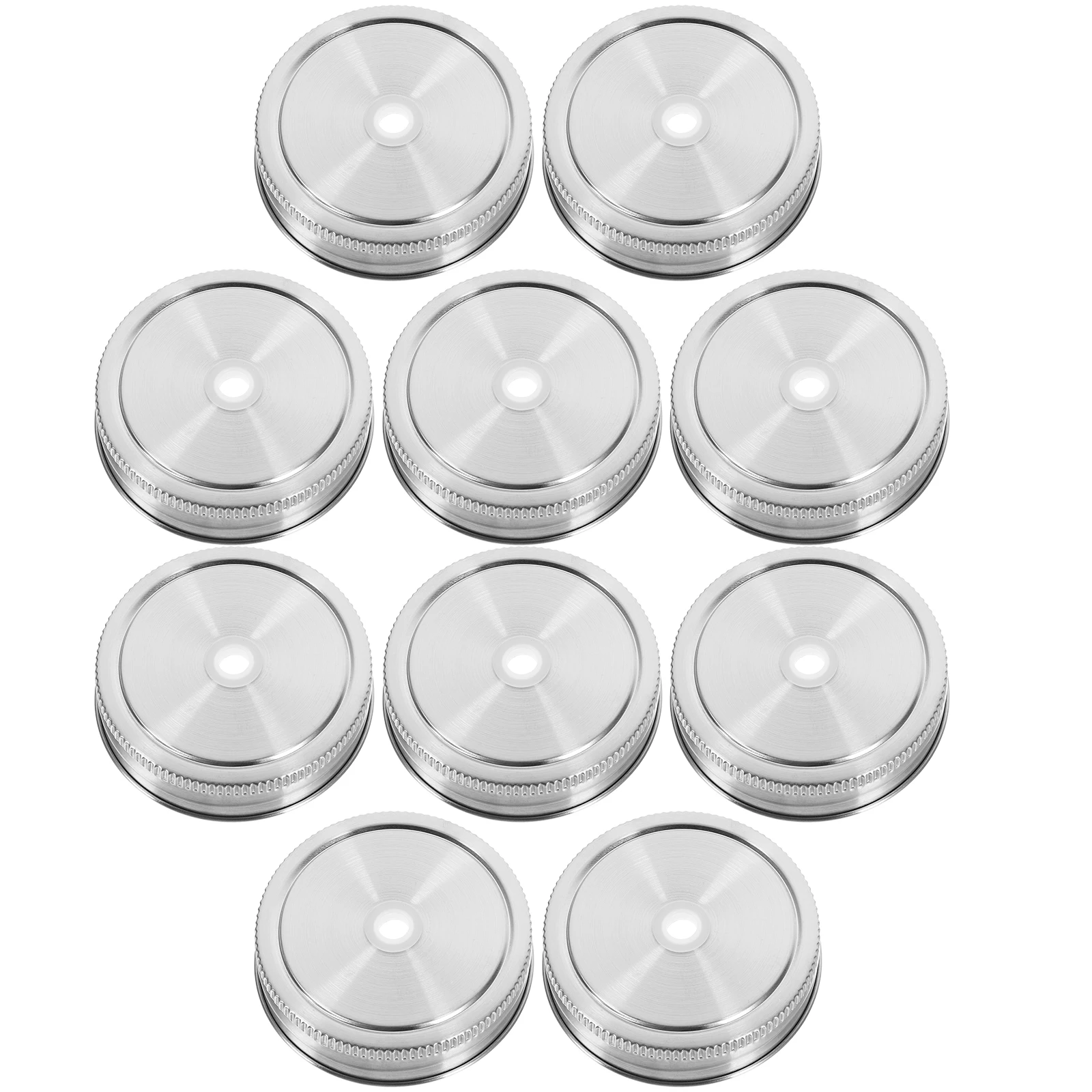 10Pcs Stainless Steel Jar Lids with Straw Hole Airtight Drinking Jar Covers for Mason Bottles Reusable Sealed Caps
10Pcs Stainless Steel Jar Lids with Straw Hole Airtight Drinking Jar Covers for Mason Bottles Reusable Sealed Caps