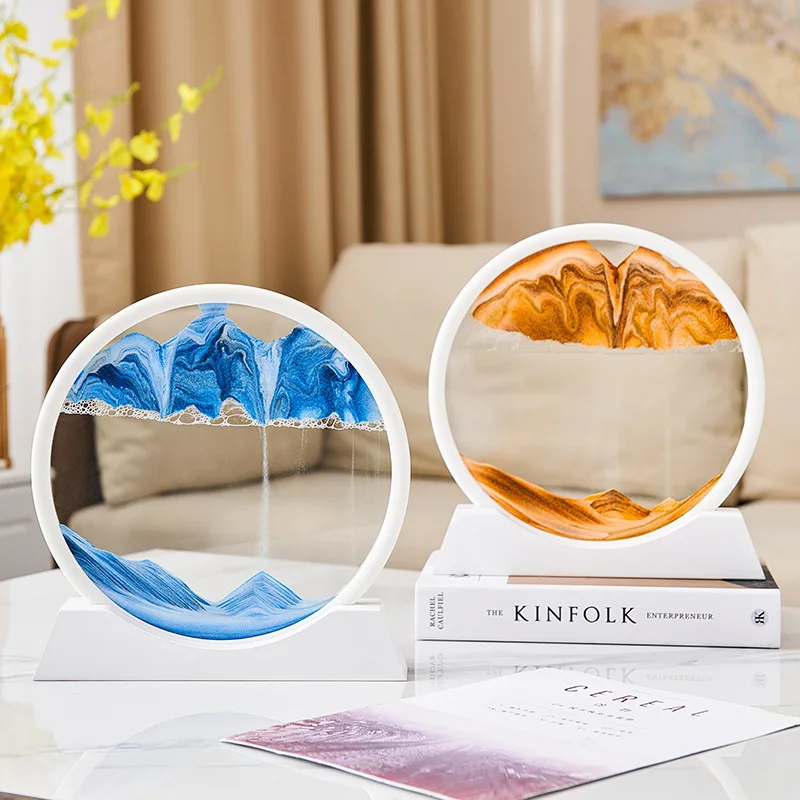 3D Circular Quicksand Painting Rotatable Sand Painting Nordic Creative Decoration Liquid Hourglass Holiday Home Decor
3D Circular Quicksand Painting Rotatable Sand Painting Nordic Creative Decoration Liquid Hourglass Holiday Home Decor